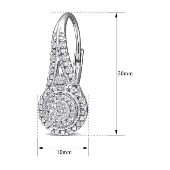 The Aria Drop Earrings in 925 silver and cubic zirconia - Picture 5 of 5